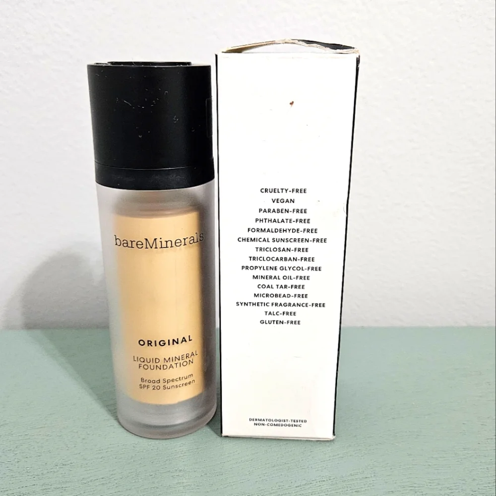 bareMinerals Original Liquid Mineral Foundation Fairly Light 03 NEW SPF 20 Vegan